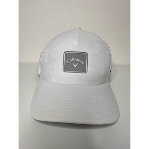 Callaway Men's Favorite Track Hat Golf White Camo PGA Flexfit 110 Adjustable